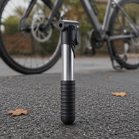 Pompe à air portable pour vélo, pompe à main pour pneus avec valves Presta et Schrader, corps métallique pour VTT, vélo de route, gonfleur de pneus pour vélo électrique