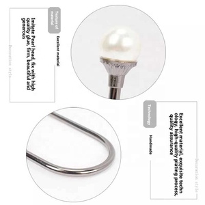 Curtain Alloy U-shaped Pearl Wall Hook Wall Hook 1 Metal Curtain <strong>Hold</strong> <strong>Backs</strong> - Strong Arm Style Holdbacks Drape Ties Loop Holder - Product Image 6
