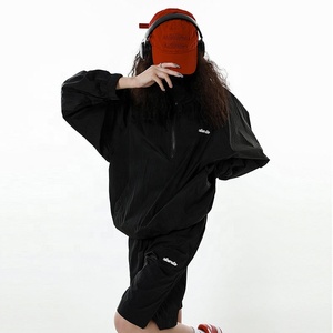 Custom <strong>Lightweight</strong> Nylon <strong>Jacket</strong> Set Windbreaker <strong>Jacket</strong> and Short Set for <strong>Women</strong> <strong>Jacket</strong> Set - Product Image 3