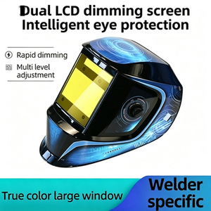 Casque de soudage à obscurcissement automatique à grande visibilité et couleurs fidèles, avec alimentation solaire longue durée et mode de ponçage - Product Image 1