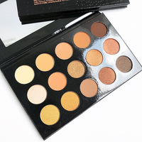 Palette de fards à paupières vegan à motif crocodile noir, 15 couleurs, finition mate et scintillante, palette de maquillage avec marque personnalisée