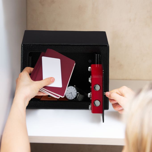 Đơn giản đôi bắt vít an ninh thép nhỏ nhỏ an toàn hộp cơ khí nhà an toàn với các phím cửa hàng có giá trị - Product Image 5