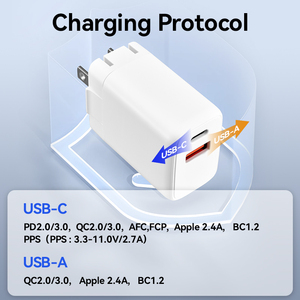 Prodotti più venduti 2025 30W caricatore veloce Usb tipo c caricabatterie FCC certificato noi spina Pd caricabatterie per <span class=keywords><strong>Iphone</strong></span> - Product Image 6