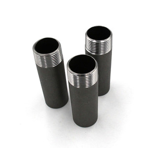Mamelon de tuyau en acier au carbone noir de 3/4 pouces 25cm <span class=keywords><strong>pour</strong></span> étagère de meubles de tuyau - Product Image 4
