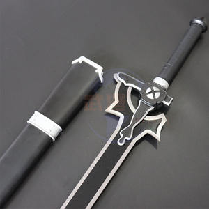 Épée <span class=keywords><strong>Art</strong></span> En Ligne Noir Cool <span class=keywords><strong>Anime</strong></span> Arme De Sécurité Épées Kirigaya Kazuto CosplayToy Épées - Product Image 1