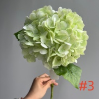 Hydrangea verte W-A0278, fleur d'hortensia artificielle au toucher réel, fleur d'hortensia au toucher réel pour robe de mariée ou décoration de la maison