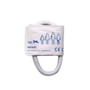 Manguito NIBP desechable para bebés, manguera única de 9-14,8 cm, manguito de presión arterial de Material no tejido para monitores de pacientes, suministro de fábrica - Product Image 1
