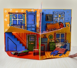 Pop-Up con copertina rigida personalizzata per bambini con carta della storia Pop-up 3d Book Maisy _ House_and_Garden BGook Printing - Product Image 2