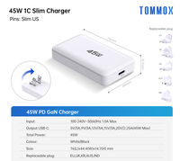 Accessoires de téléphone en gros 45w chargeur type c téléphone portable PD adaptateur de chargeur rapide pour macbook iphone galaxy S24 ipad airpods
