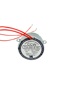 محرك متزامن TYJ49 محرك متزامن صغير 12 فولت AC-1 دورة في الدقيقة دوران محوري CCW 4W - Product Image 2