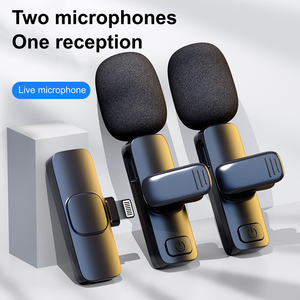 Hot bán K8 K9 K35 sét không dây Lavalier <span class=keywords><strong>Microphone</strong></span> Type-C IOS auto-đồng bộ hóa <span class=keywords><strong>Microphone</strong></span> cho video ghi âm vlog - Product Image 3