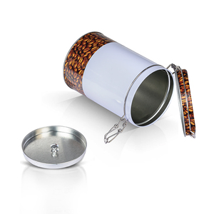 Nhà máy tùy chỉnh in rỗng kim loại gia vị tins Vòng thiếc trà Canister xi lanh thực phẩm an toàn cà phê <span class=keywords><strong>tin</strong></span> có thể với degassing van - Product Image 3