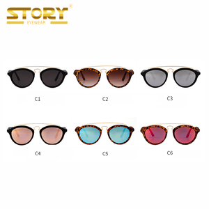 Occhiali da Sole STORY STY5651 con Montatura Ovale Vintage, Design Italiano, Doppio Ponte in Metallo e Aste Curve, per Uomo e Donna - Product Image 6