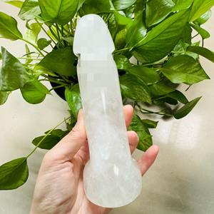 Tongkat Penyembuhan Yoni, Tongkat Yoni dari Kristal Giok Alami, Dildo Kristal, Alat Masturbasi Dewasa Seksi, Batu Permata <span class=keywords><strong>Penis</strong></span> Kuarsa Mawar, Tongkat Orgasme - Product Image 2