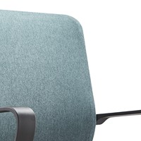 Chaise de bureau ergonomique JOHOOFURNITURE avec base cantilever, fabriquée en Chine pour salle de conférence, coussin épais confortable