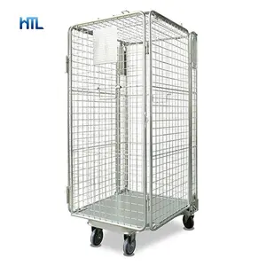 Heavy Duty Foldable Nestable Roll Cage Trolly Container