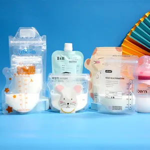 AIUDO Wholesale 30 Pieces 100% Bpa Free Custom Logo Breast Milk Storage Baby Breast feeding Breast Milk Storage Bag