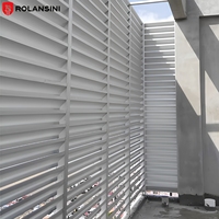 Fenêtre à persiennes en aluminium réglable et étanche conforme à la norme AS2047 Rolansini, pour cuisine et bureau, avec porte en verre