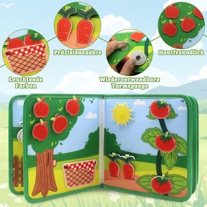 Tavola delle Attività a Tema Fattoria, Libro Sensoriale in Feltro per Bambini, Giocattolo Educativo Montessori per lo Sviluppo della Motricità Fine - Product Image 4