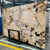 Panneau de dalle en pierre de quartzite naturelle de Patagonie grand cristal illuminé carrelage rétro-éclairé comptoir meubles de salle à manger translucide
