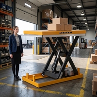 Table élévatrice à ciseaux électrique commerciale JIALITE Série HW 5000 kg Plateforme fixe robuste pour le transport de matériaux sur chantier