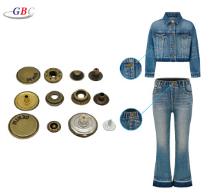 OEM Biểu Tượng Tùy Chỉnh Thương Hiệu Toàn Bộ Quần Jean Nút Thép Không Gỉ Denim Nút & Đinh Tán 13Mm-20Mm Cho Quần Jean - Product Image 1