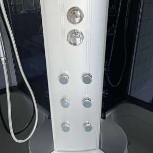 Cabine de <span class=keywords><strong>douche</strong></span> vapeur multifonctionnelle de luxe avec cadre coulissant en aluminium brossé et <span class=keywords><strong>baignoire</strong></span> intégrée pour salle de bain moderne - Product Image 3