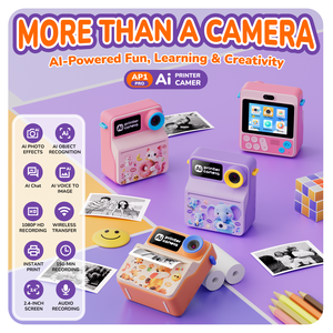 AI Stickerprinter voor kinderen, mini-<span class=keywords><strong>printer</strong></span>, draagbare WiFi-<span class=keywords><strong>printer</strong></span>, 1080P draagbare thermische stickerprinter, instant digitale kindercamera - Product Image 1