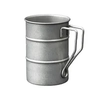 Tasse à eau rétro portable en acier inoxydable 350/500 ml, tasse à café, chopes à bière pour le camping en plein air et les pique-niques