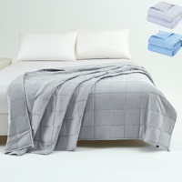 Couette en fibre de couleur avec logo personnalisé thérapie pour adultes autisme quatre saisons couvertures lestées glacées et froides tissées maison hôtel hôpital