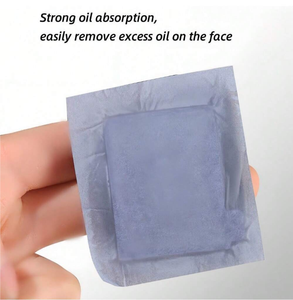 CLBX-papier d'aspiration d'huile pour le visage pour peau <span class=keywords><strong>grasse</strong></span> d'été, avec miroir et houppette, charbon de bambou - Product Image 6
