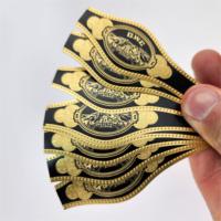 Etiquette de luxe gaufrée 3D pour cigare cubain Bande de cigare adhésive gaufrée pour feuille d'or