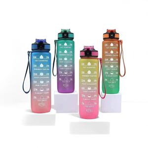 Nouvelle gourde de sport motivante en plastique de 16oz/32oz pour adolescents, idéale pour la gym et la rentrée scolaire - Product Image 2
