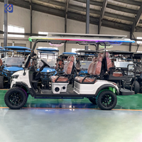 Voiturette de golf électrique 4+2 places avec batterie au lithium, tout-terrain, pour la chasse, buggy de golf de luxe