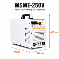 Machine à souder TIG à impulsions AC DC numérique WSME-250V 220V, soudeuse à l'aluminium avec fonction de soudage à l'arc MMA