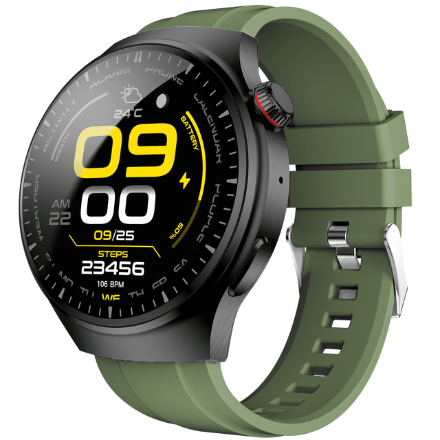 G7 Black Watch IP68 Waterproof Smart Watch with GPS 1.43 Inch AMOLED Smartwatch for Sports Fitness