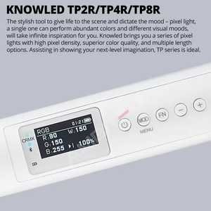 <span class=keywords><strong>Godox</strong></span> TP2R TP4R RGB <span class=keywords><strong>LED</strong></span> RGBWW Pixel Tube 2000K-10000K Lámpara de Luz de Relleno para Fotografía, Estudio, Grabación de Video y Vlogs - Product Image 6