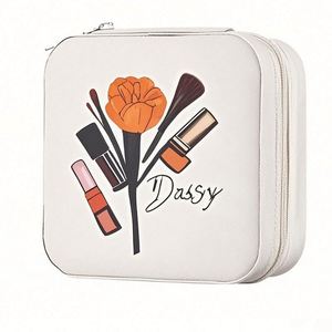 Estuche Organizador de Joyas de Viaje Plegable de Cuero PU con Cremallera, Diseño de Dibujos Animados, Elegante y Moderno, en Caja de Regalo - Product Image 5