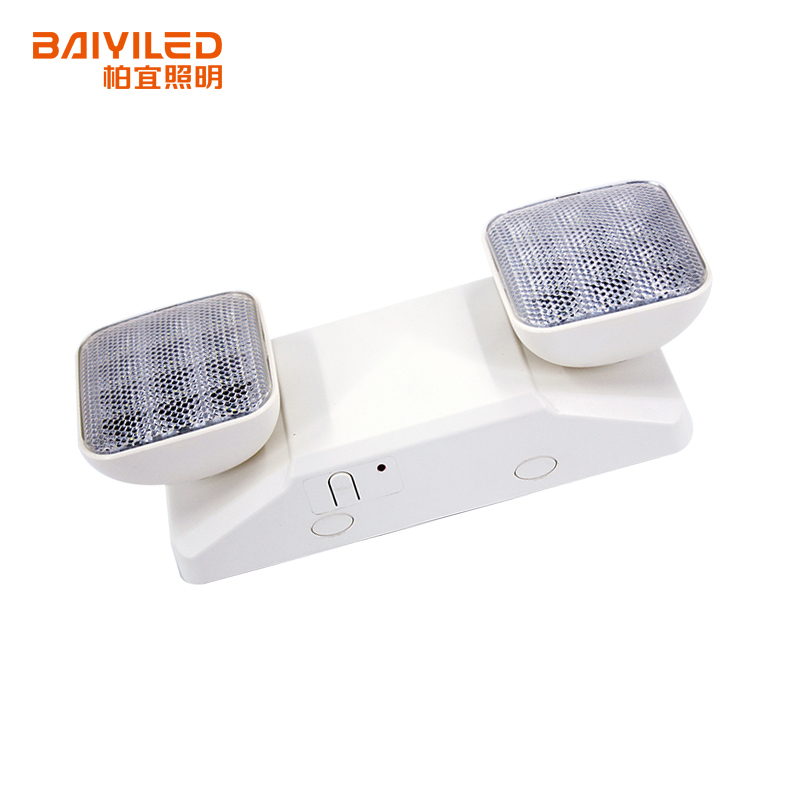 Rechargeable High Brightness Emergency Lights Square Head Adjustable Twin Spot Fire Led Light