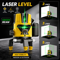 Niveau laser vert haute visibilité, étanche IP54, auto-nivelant, pour travaux de pose murale et de carrelage