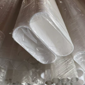 Tube ovale en acrylique organique haute transparence, tube creux blanc laiteux - Product Image 6