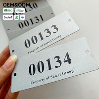 Etiquetas de Inventario Personalizadas de Aluminio Mate con Número de Serie, Información de Propiedad, Montadas con Tornillos