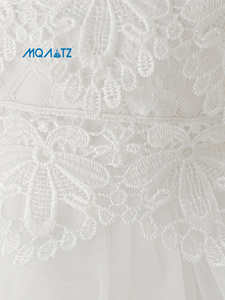 MQATZ Robe de baptême princesse pour bébé fille Robe de baptême col rond en dentelle brodée pour 1 à 3 ans pour les mariages et les fêtes - Product Image 6