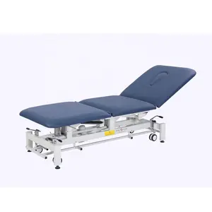 Lit de traitement clinique 3 sections Hi Low Réhabilitation Table chiropratique mobile de physiothérapie Prix Lit de massothérapie hospitalier