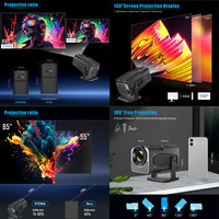 Vente en gros de projecteurs intelligents Android miniatures HY320 Full HD pour cinéma maison, projecteurs portables pour voyages en plein air, projecteur 4K HY320