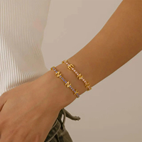 Lateefah RVS Tennis Ketting Op Maat Gemaakt Naam Letter Armband CE Certificering Valentijnscadeaus