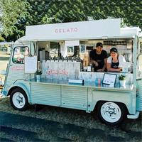 Citroën Électrique Chariot à Glaces Remorque à Pizza Caravane Food Truck Restaurant Mobile Personnalisé Voiture à Fruits en Tôle Galvanisée