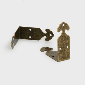 Soporte de esquina de hierro Jw con borde impreso, nuevo estilo chino para caja de regalo de madera, caja de joyería - Product Image 3