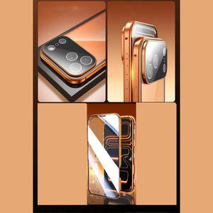 <span class=keywords><strong>Coque</strong></span> magnétique pour <span class=keywords><strong>iPhone</strong></span> 17 16 15 14 <span class=keywords><strong>13</strong></span> Pro Max avec protection d'objectif d'appareil photo en verre trempé HD double face transparent - Product Image 4