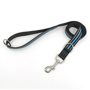 Laisse pour chien en nylon réfléchissant avec fermoir métallique, style simple rayé noir, pour chiens - Product Image 4
